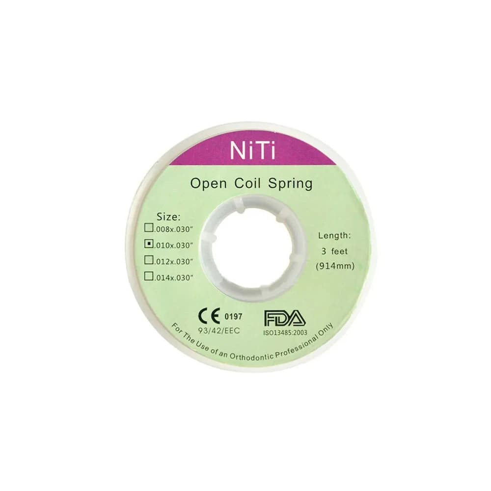 RESORTE ABIERTO DE NITI EN 1 ROLLO DE 0.10x 0.30