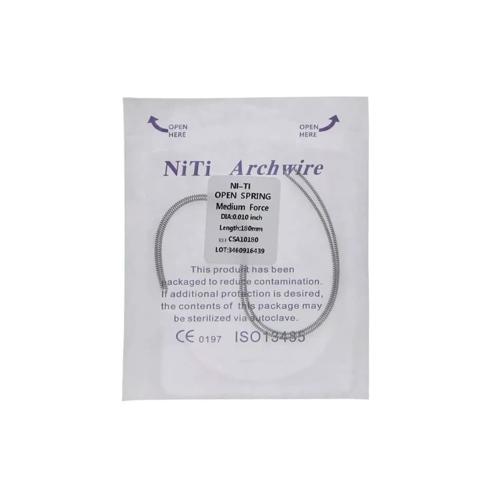 RESORTES DE NITI ABIERTO 1 PACK DE 2 UNIDADES