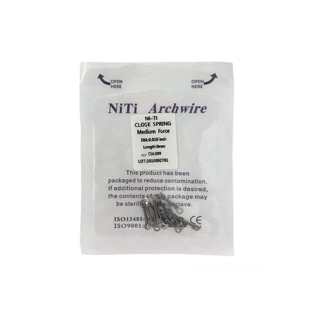 RESORTES DE NITI CERRADO 1 PACK DE 10 UNIDADES
