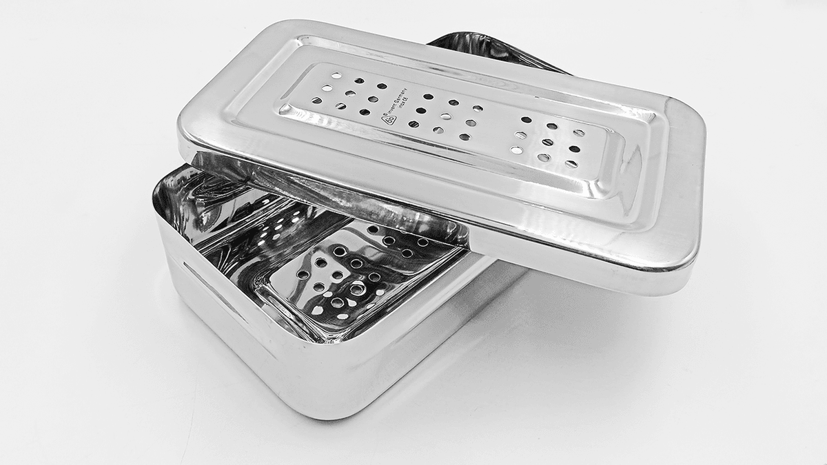 CAJA DE ACERO PERFORADA 22X12X5