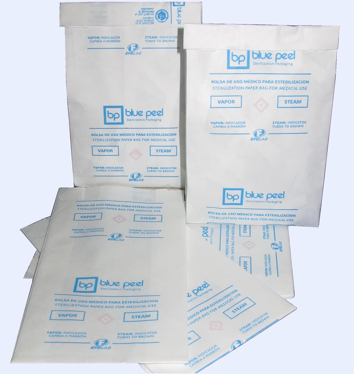 BOLSAS PARA ESTERILIZACIÓN 150X40X320 X100u BLUE PEEL