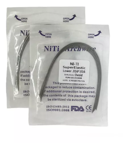 ARCOS DE NITI RECTANGULARES X10 UNDS