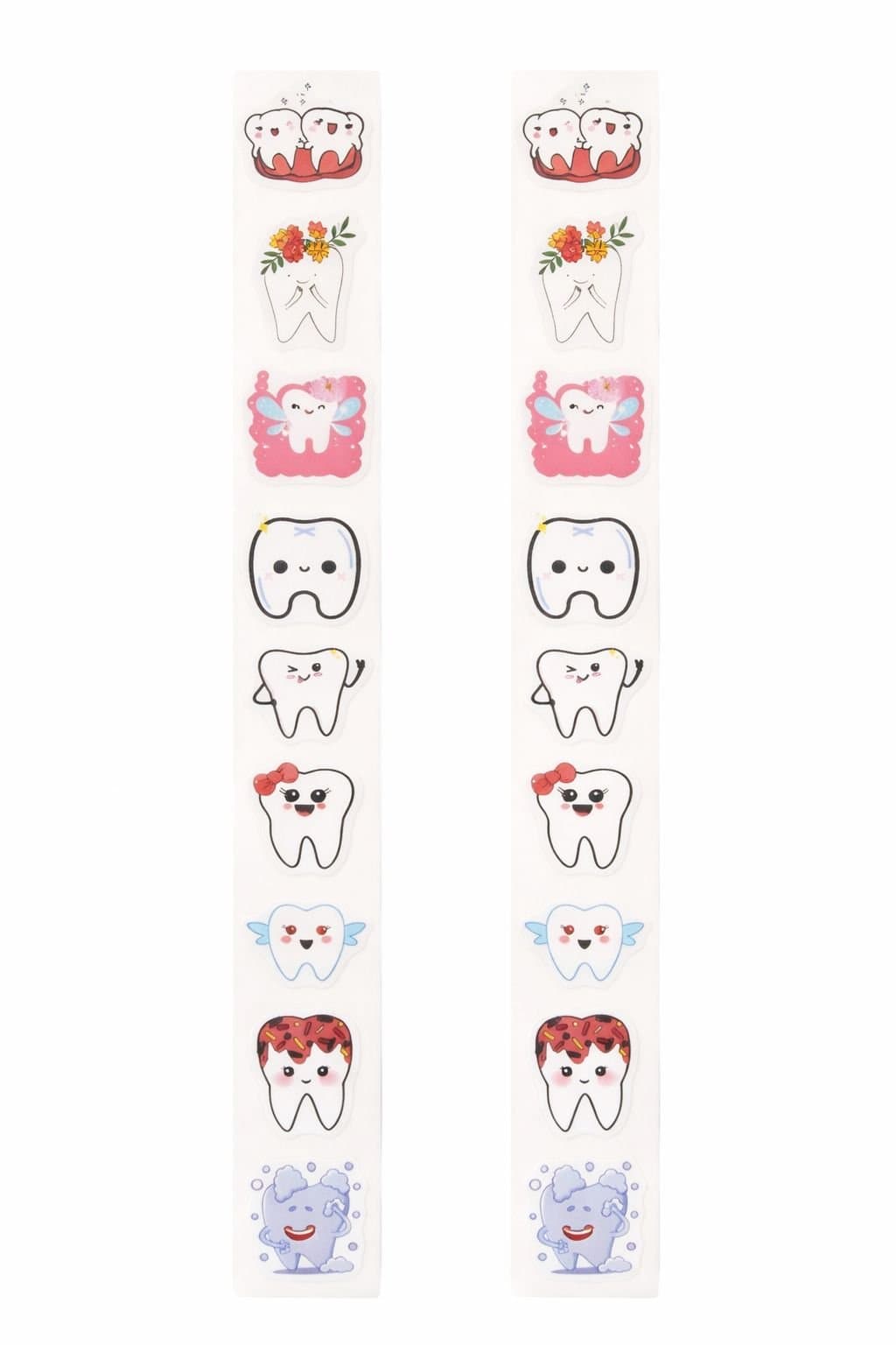 STICKERS – TIRA DE STCIKERS ODONTOLOGICOS – 10 DISEÑOS DIVERTIDOS