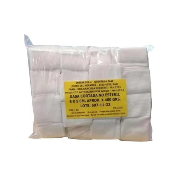 Gasas 5×5 400 grs. No estériles