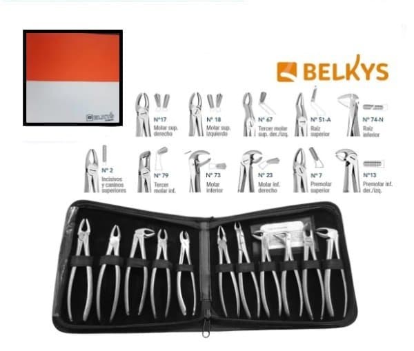 Kit Juego 11 Forceps + Estuche BELKYS