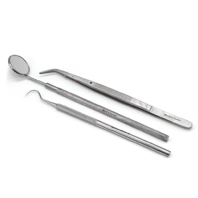 Kit Triada Espejo + Pinza De Algodón + Explorador BELKYS