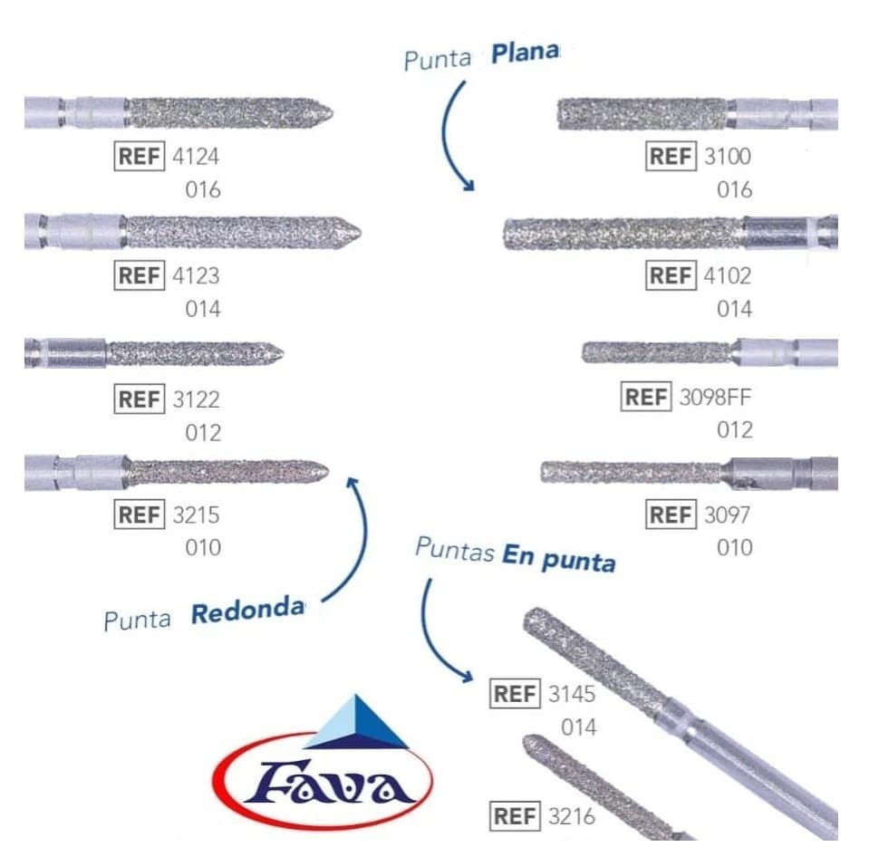 Piedras Diamantadas Cilíndricas X Un. FAVA