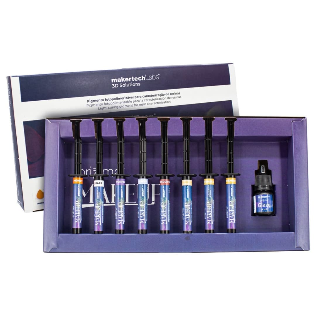 KIT PRIZMA 3D MAKEUP 8 JERINGAS X 2.5 GR + PRIZMA 3D GLAZE 4 ML