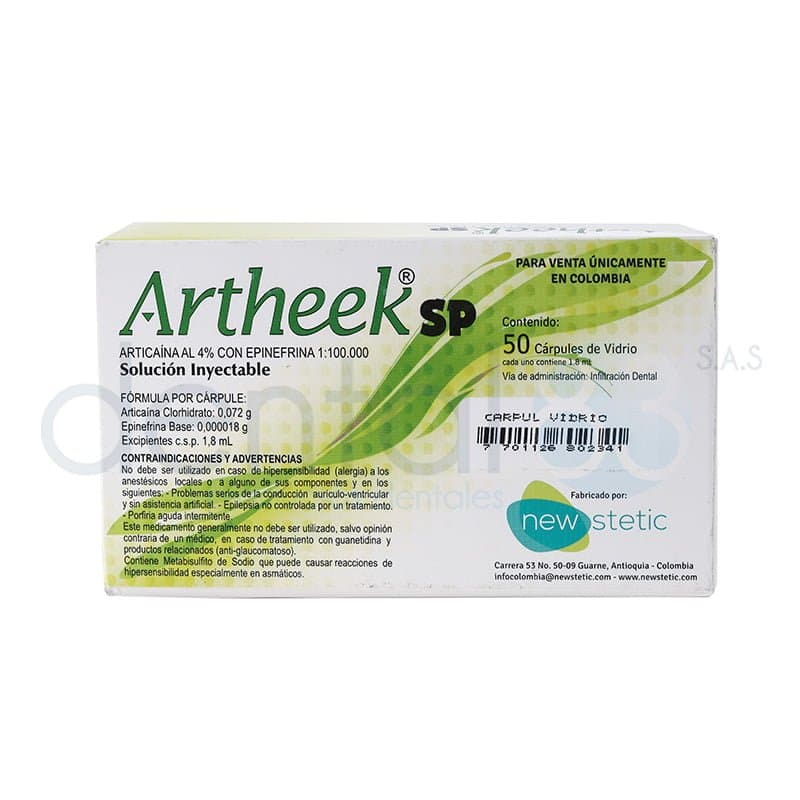 ANESTESIA ARTHEEK ARTICA 4% CJ X 50