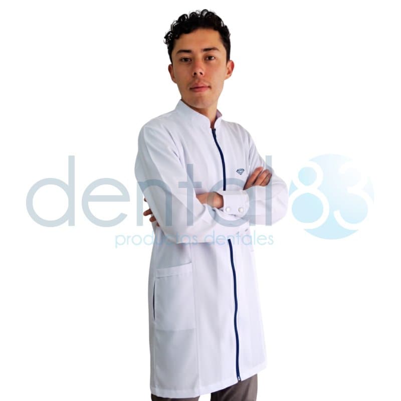 BATA TIPO MANDIL HOMBRE BLANCO/AZUL