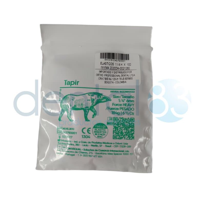 ELÁSTICO INTERMAX. 1/4 PAQ 100