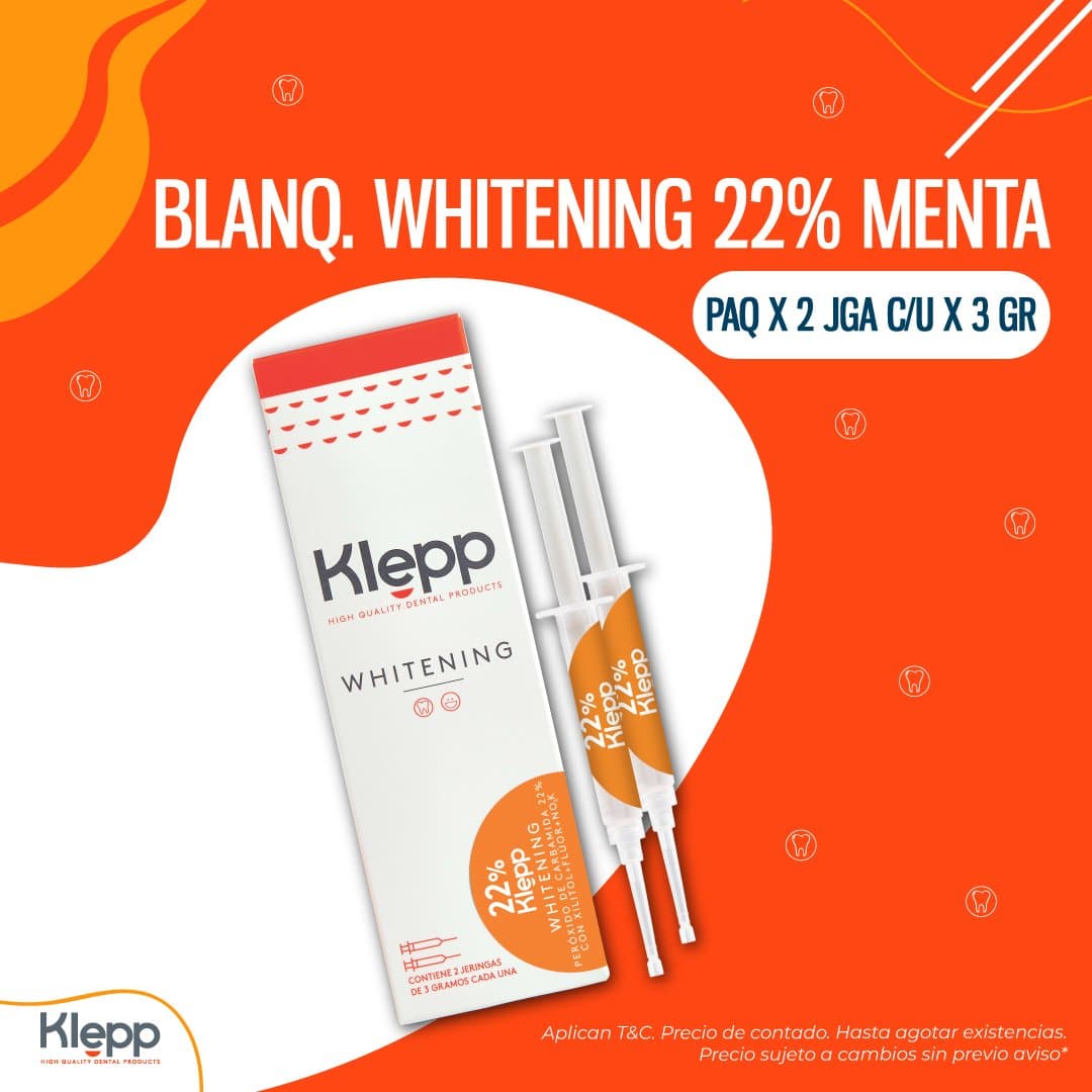 BLANQUEAMIENTO WHITENING 22% MENTA PAQ X 2JA 3G