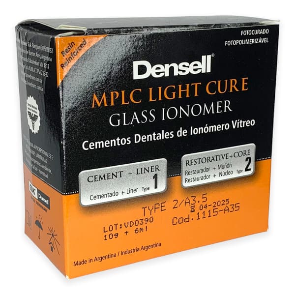 Ionómero Vítreo para Restauración Foto MPLC 2 A3.5 Densell 10g + 6ml