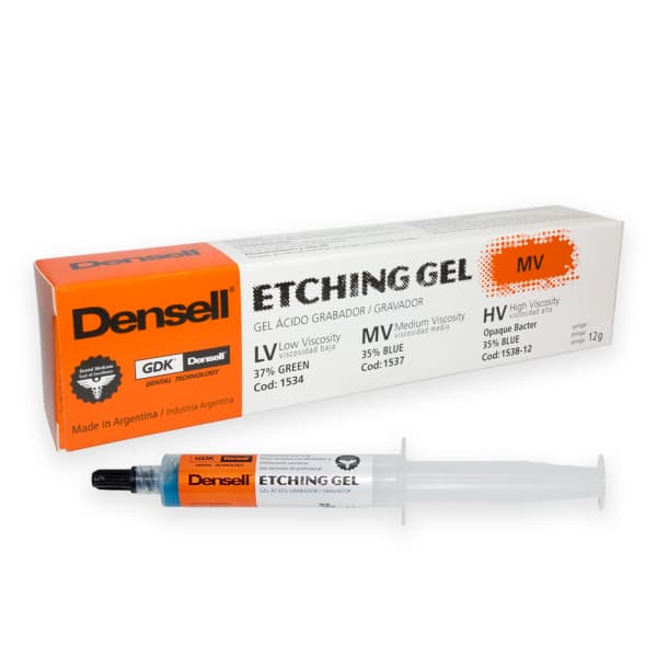 Gel Ácido Fosfórico Grabador Etching Gel MV 35% Densell Azul x 12g