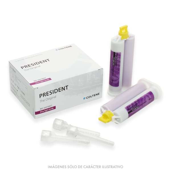 Silicona PRESIDENT Cartucho X-Light Body 2 x 50ml + puntas