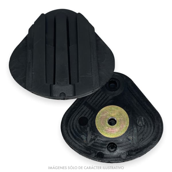 Platina Plástica con Riel Lisa Centro Metálico Easydent x Par