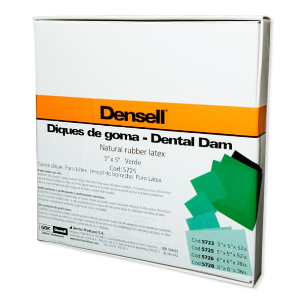 Goma Dique Densell Verde 5 x 5 x 52 und.