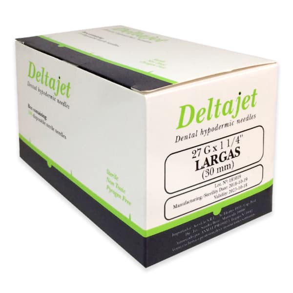 Agujas Deltajet Largas 27G 30mm x 100 und.