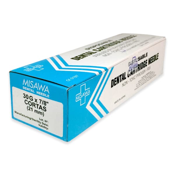 Agujas MISAWA Cortas 21mm (30G x 7/8") x 100 und.