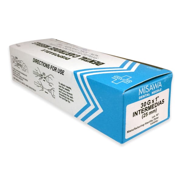 Agujas MISAWA Intermedias 25mm (30G x 1") x 100 und.