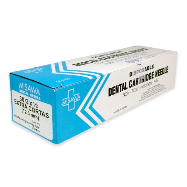 Agujas MISAWA Extra Cortas 12mm (30G x 1/2") x 100 und.