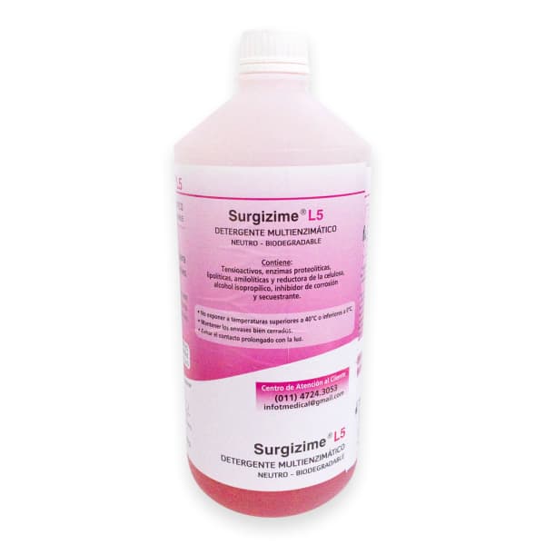 Detergente Surgizime L5 Rosa Pentaenzimático x 1L