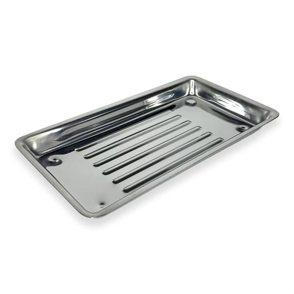 Bandeja de Acero Inoxidable Acanalada 21 x 12 x 2cm