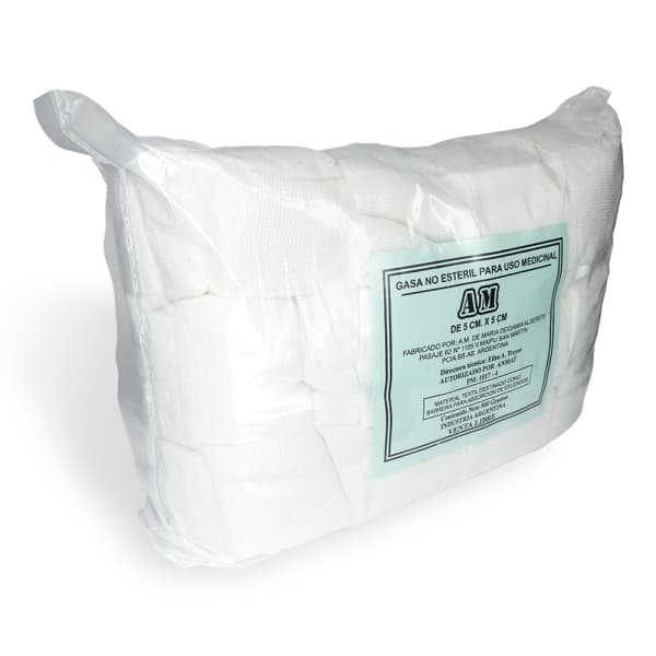 Gasa Cortada 5x5 cm 30 Hilos AM x 500g