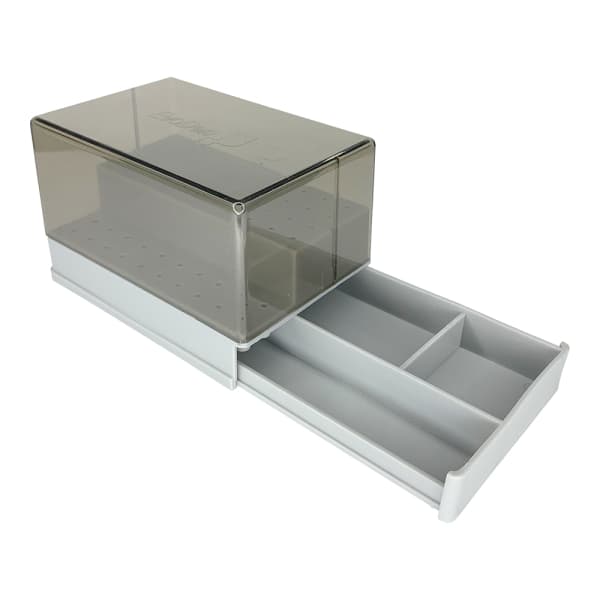 Fresero Plástico con Cajón Organizador y 60 Slots FG-CA-PM EvoDen Gris Claro