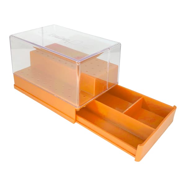 Fresero Plástico con Cajón Organizador y 60 Slots FG-CA-PM EvoDen Naranja