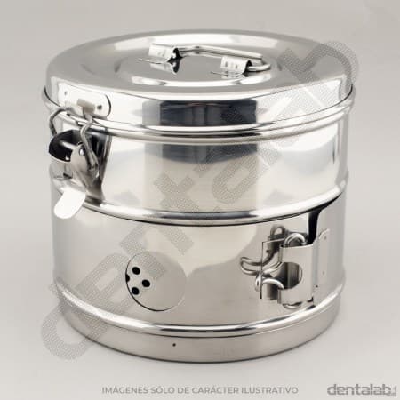 Tambor de Acero Inoxidable para Esterilización 16 x 12cm PS