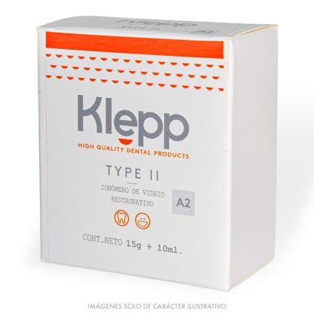 Ionómero Vitreo p/ Restauración Tipo 2 KLEPP 15g + 10ml - A2