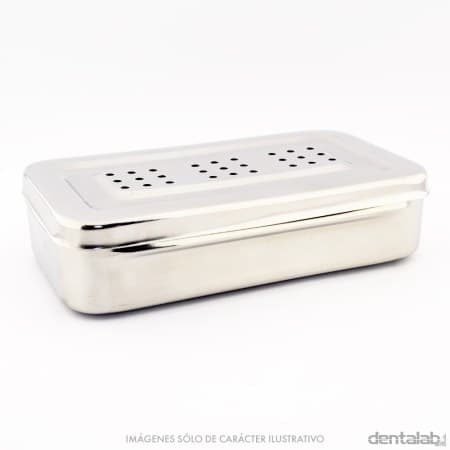 Caja de Acero Inoxidable Perforada 22 x 12 x 5cm EG
