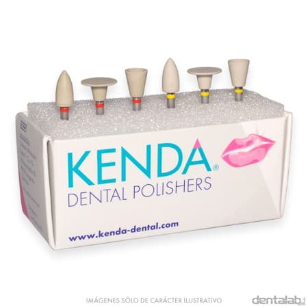 Pulidor CA Deluxe Diamantado para Composite + Cerámica Híbrida KENDA Kit x 6 und.