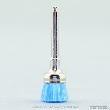 Cepillito Brochita CA Profilaxis Forma Copa Celeste Transparente