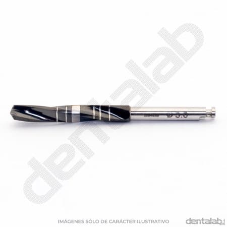 Fresa de Carbono Cónica Helicoidal para Implante Ø 3.0 mm x Unidad
