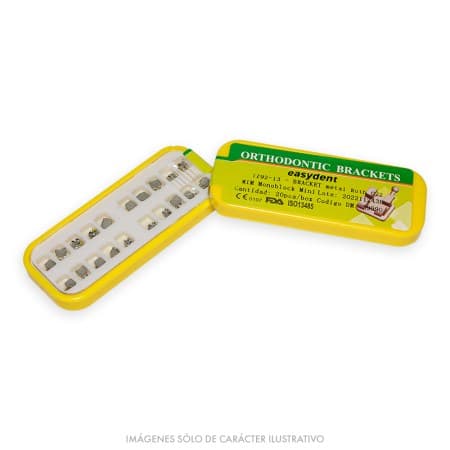 Brackets Metal Mini Monoblock EASYDENT Roth .022 con Gancho x20 und.