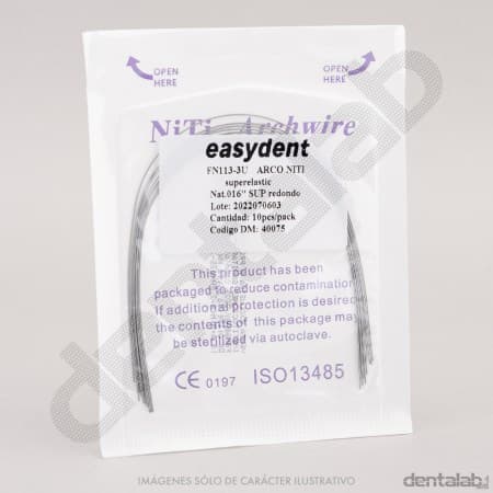Arco NiTi Súper Elástico 016" Superior Easydent x 10 Und.