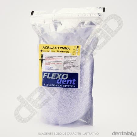 Acrilato PMMA Cristal FLEXODENT x 1Kg
