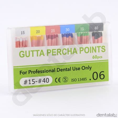 Conos de Gutta Taper 0.06 1ª Serie #15-40 Easydent