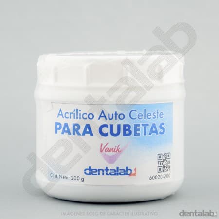 Acrílico Celeste p/ Cubetas x 200g