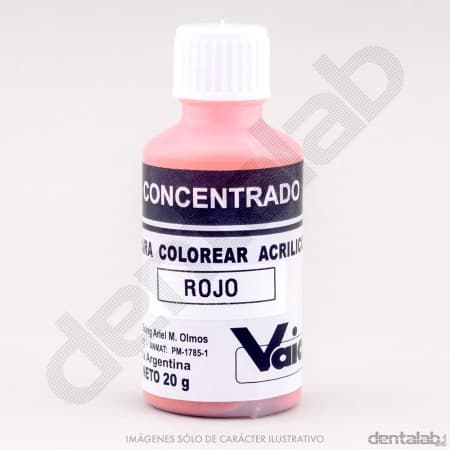 Matizador para Acrílico Vaicril Rojo x 20g
