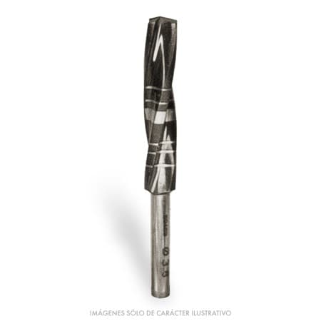 Fresa de Carbono Cilíndrica Helicoidal Irrigada p/ Implantes Ø3.8 mm x Unidad