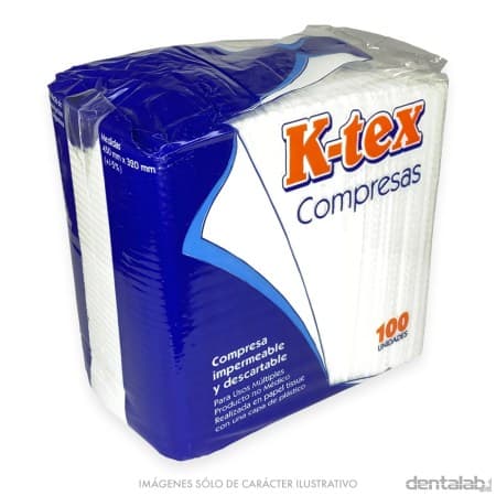 Compresas K-tex Blancas x 100 und.