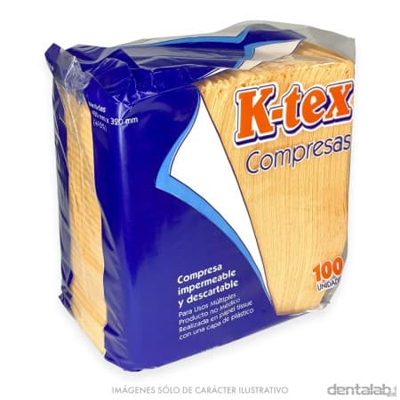 Compresas K-tex Naranja x 100 und.