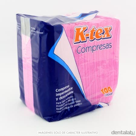 Compresas K-tex Rosa x 100 und.