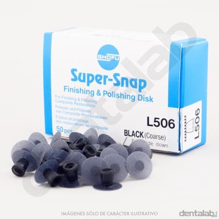 Disco Súper Snap SHOFU para Composite Negro L506 Grano Grueso - Superior x Unidad