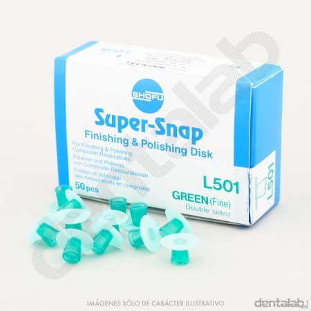 Disco Súper Snap SHOFU para Composite Verde L501 Grano Fino - Doble Cara x Unidad