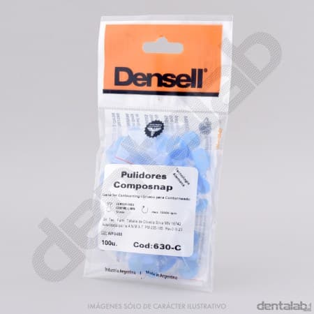 Discos CompoSnap Grueso 12mm Azul Densell x 100 und.