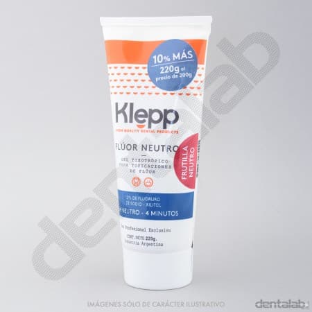 Gel de Flúor pH Neutro Klepp x 220g - Frutilla